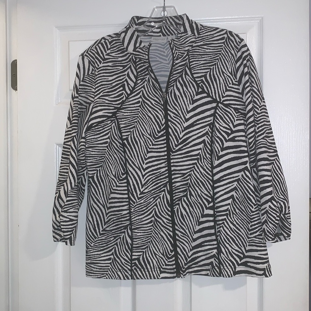 Zebra Print Athletic Jacket
